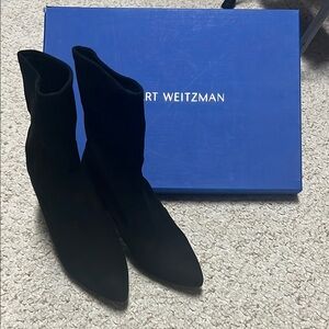 Stuart Weitzman Black Ankle Boots